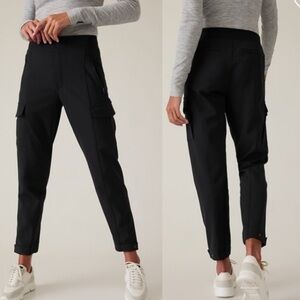 Athleta Black Cargo Joggers TALL